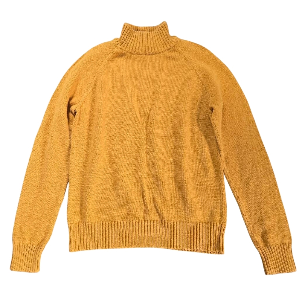 Jeanne Pierre Women’s Medium Mustard Long Sleeve Mock Neck Sweater